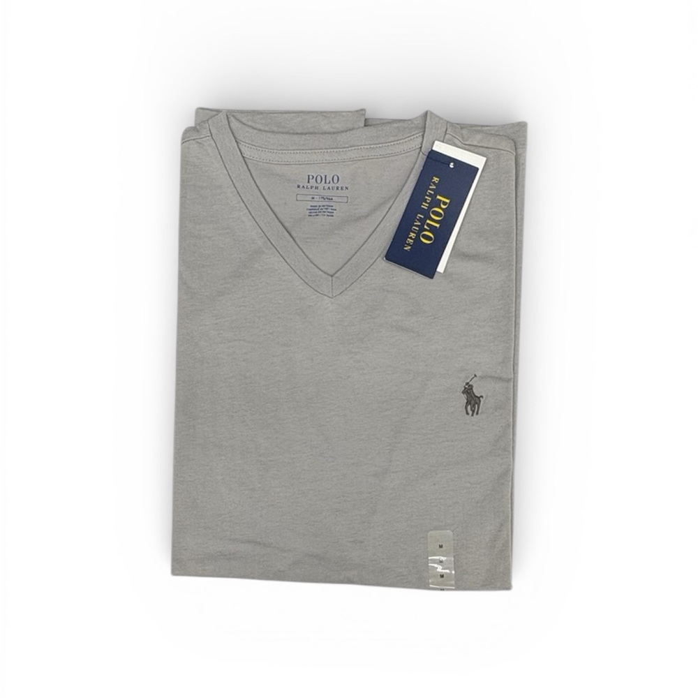 Polo by Ralph Lauren Gray V-Neck Shirt